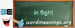 WordMeaning blackboard for in flight